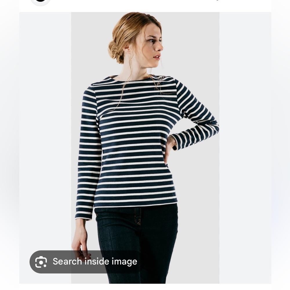 Saint James
Meridame II Breton Top - Women's - Ecru and Marine